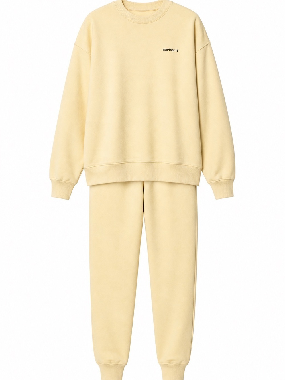 Carhartt Women,Butter Cream, Long Sleeve Sweatshirt ,Size-L and Pants, Size- M.
